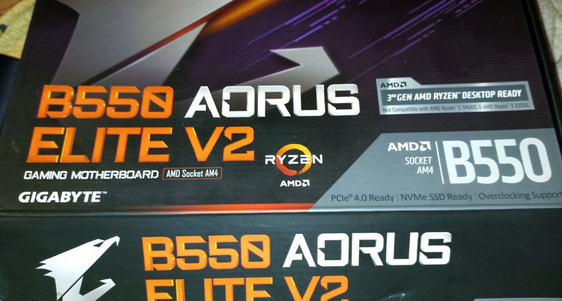 Материнка плата GIGABYTE Модель: B550 AORUS ELITE V2  не работает , Фотоотчёт по заказу №00000159
